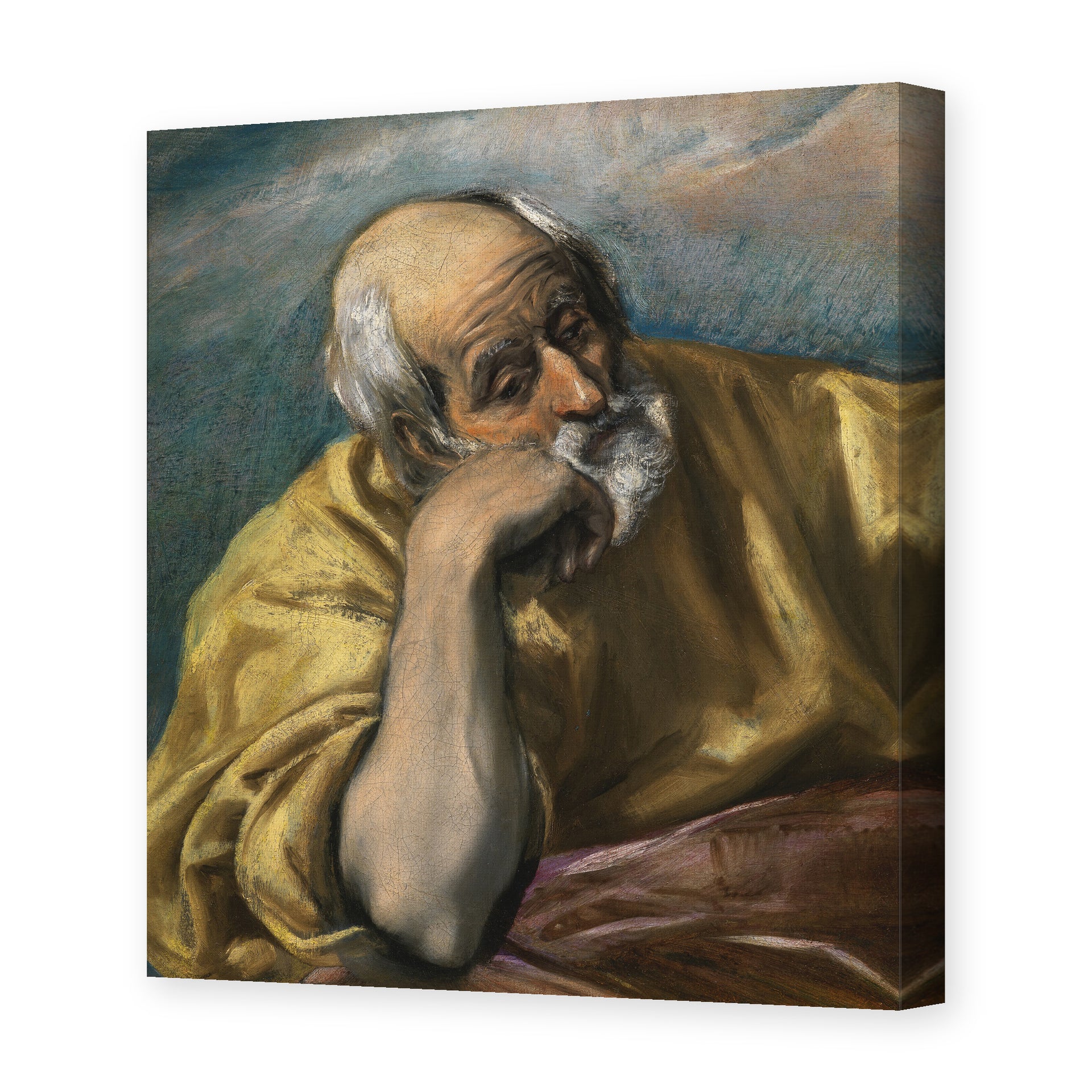 El Greco's 'Saint Joseph' painting reproduced as a gallery-wrapped canvas print