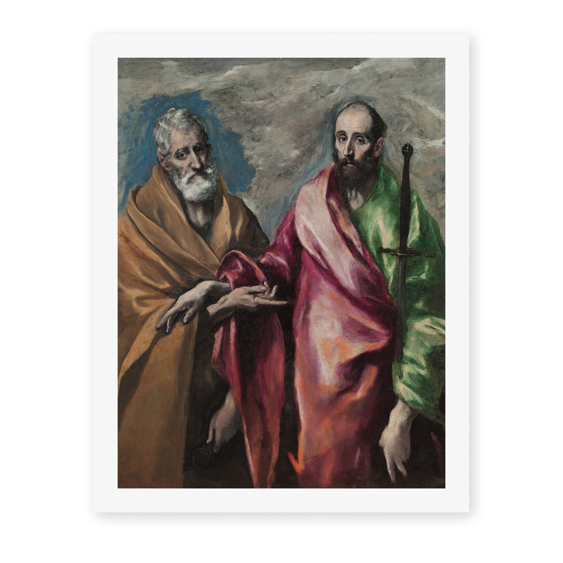 El Greco's 'Saint Peter and Saint Paul' painting reproduced as a rolled canvas print