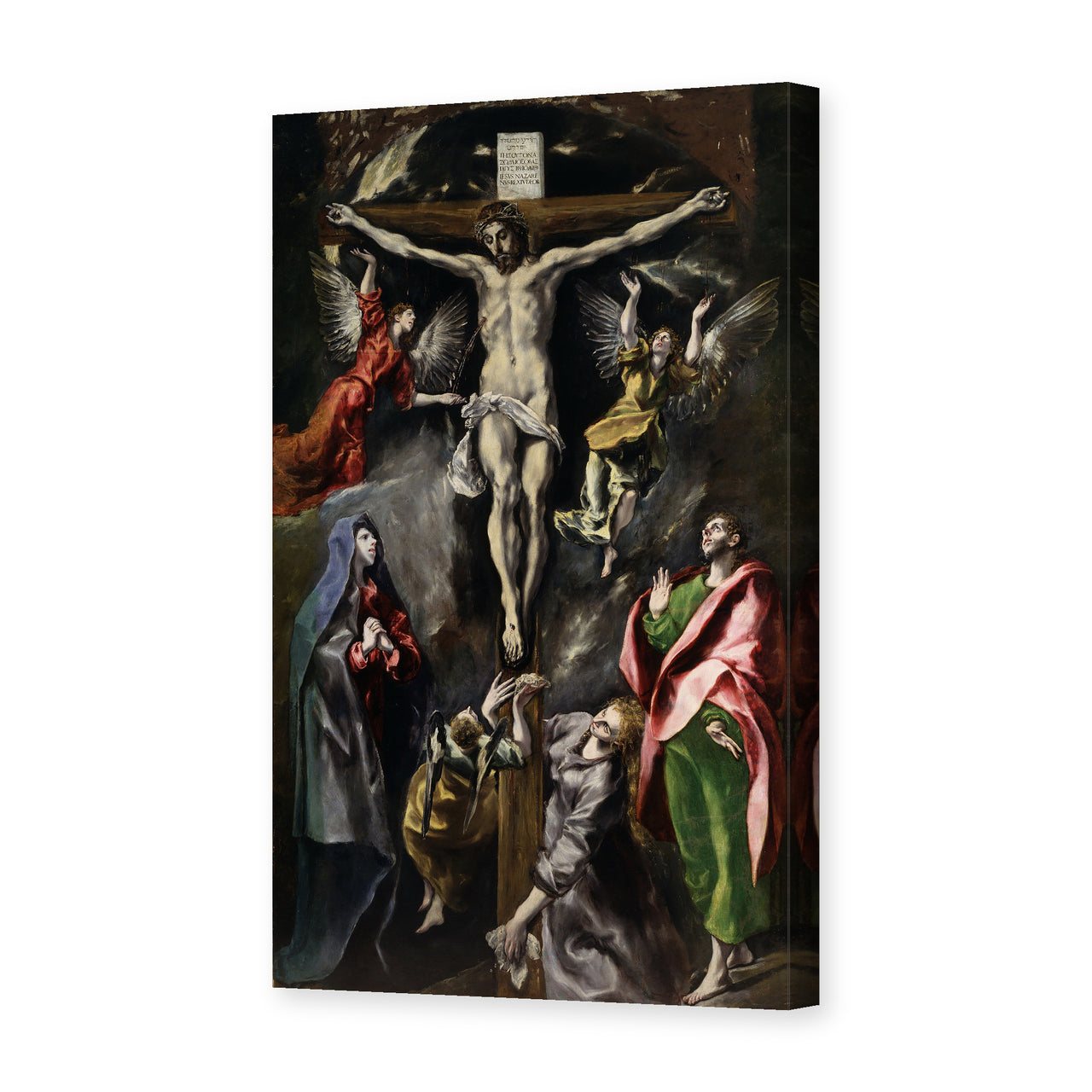 El Greco's 'The Crucifixion' painting reproduced as a gallery-wrapped canvas print