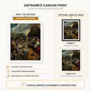 El Greco - The Entombment of Christ canvas print size comparison and framing display infographic