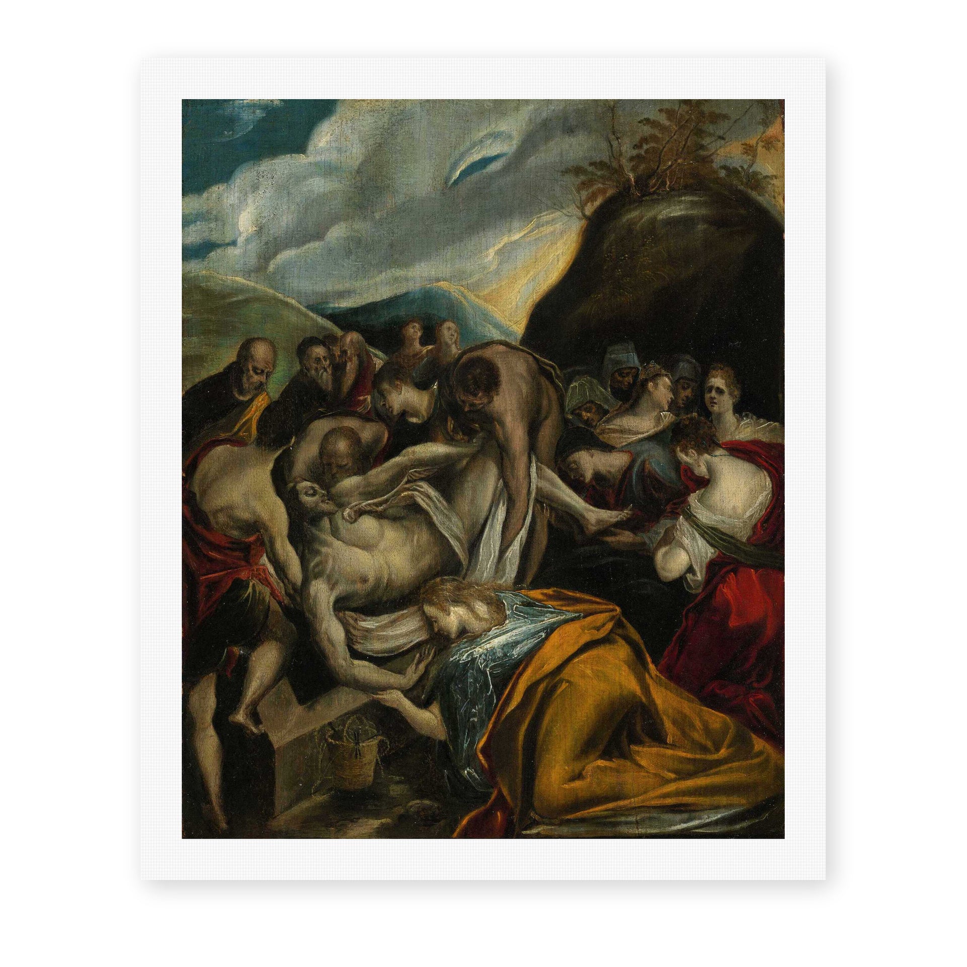 El Greco's 'The Entombment of Christ' painting reproduced as a rolled canvas print