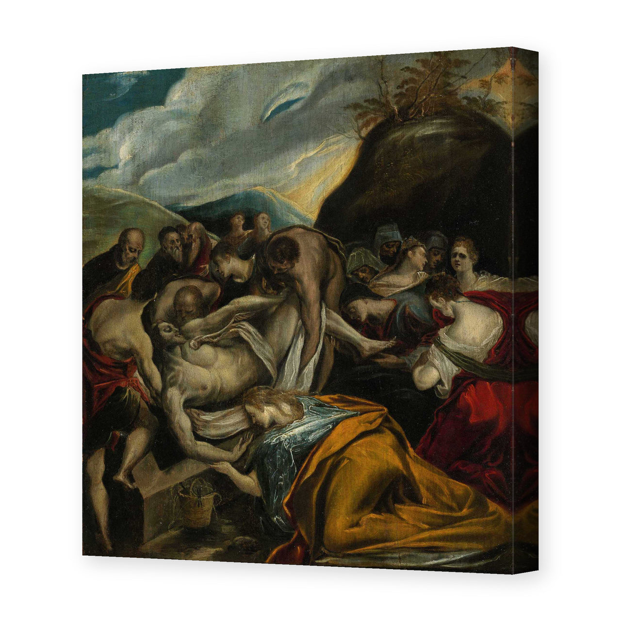 El Greco's 'The Entombment of Christ' painting reproduced as a gallery-wrapped canvas print