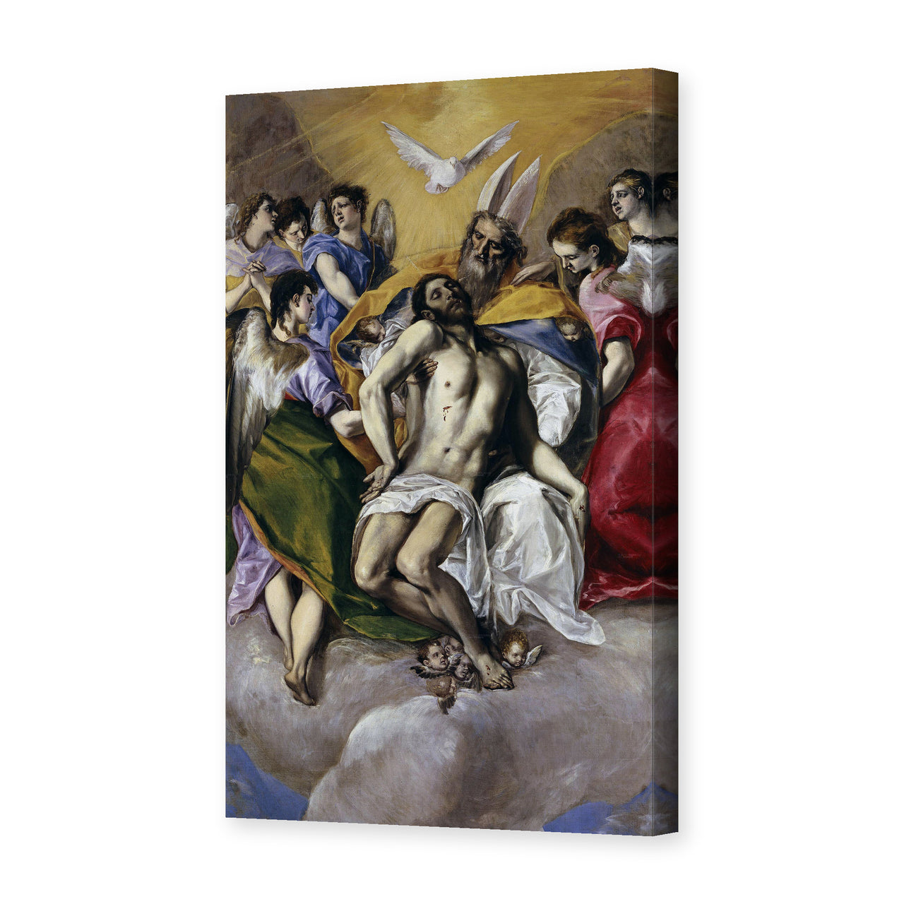 El Greco's 'The Holy Trinity' painting reproduced as a gallery-wrapped canvas print