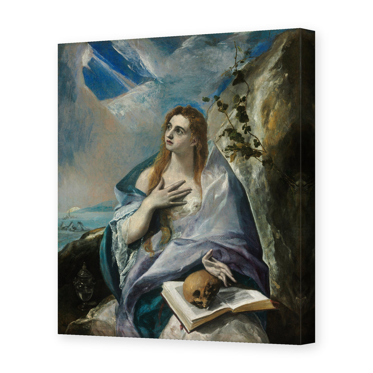 El Greco's 'The Penitent Magdalene' painting reproduced as a gallery-wrapped canvas print