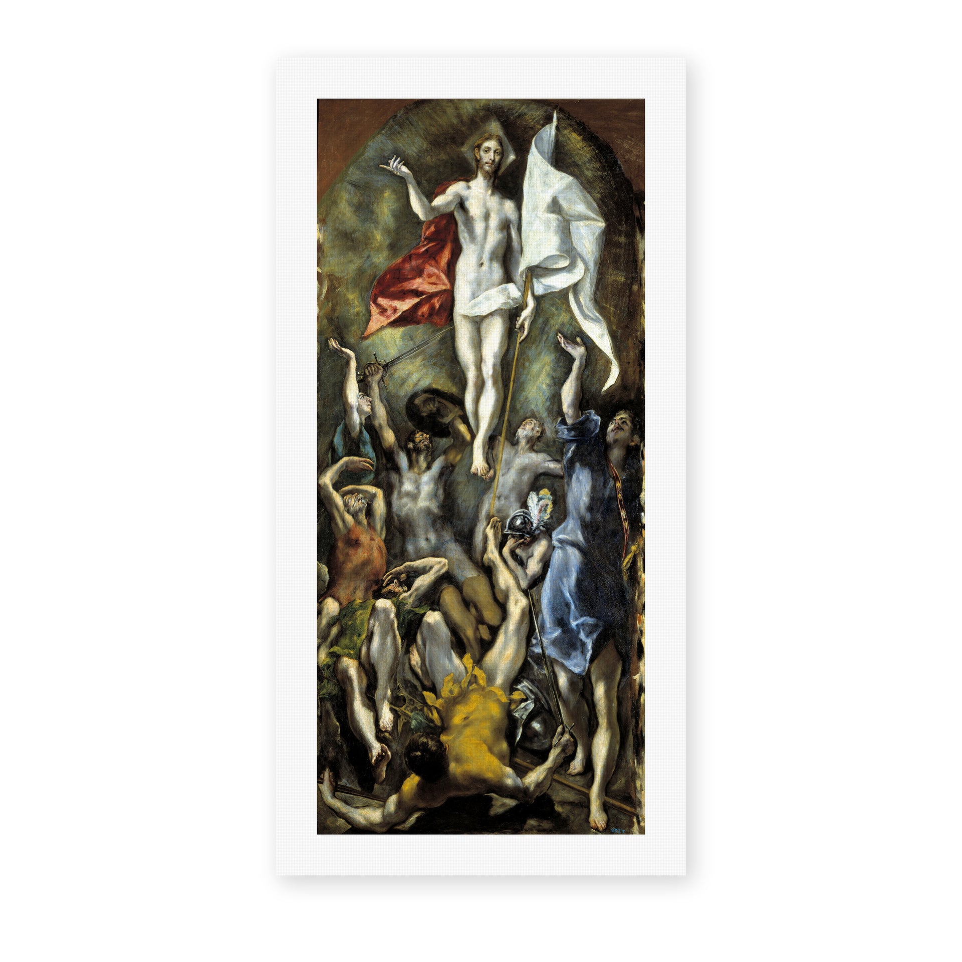 El Greco's 'The Resurrection' painting reproduced as a rolled canvas print