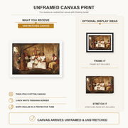 Eyre Crowe - Slaves Waiting for Sale, Richmond, Virginia canvas print size comparison and framing display infographic