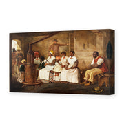 Eyre Crowe's 'Slaves Waiting for Sale, Richmond, Virginia' painting reproduced as a gallery-wrapped canvas print