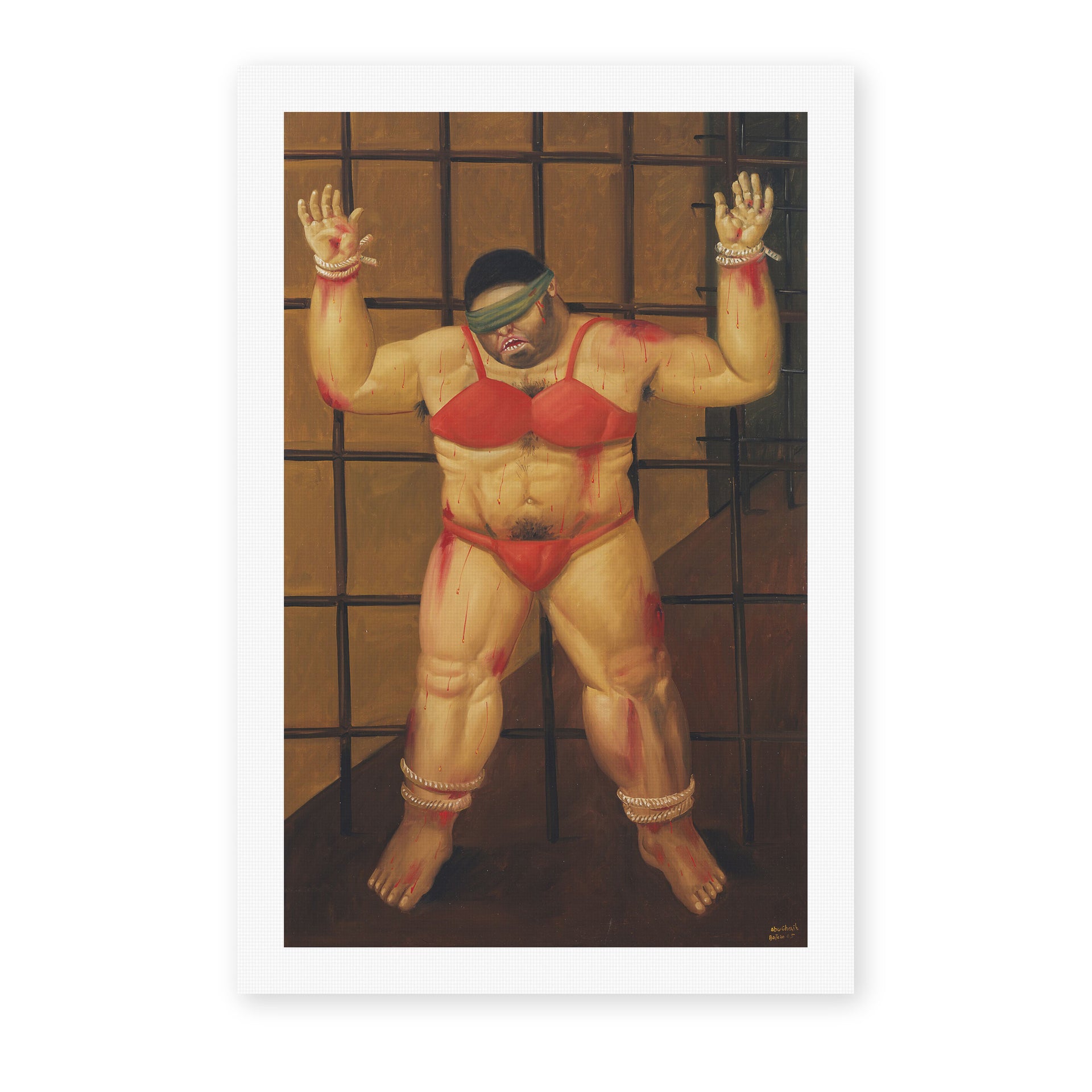 Fernando Botero's 'Abu Ghraib' painting reproduced as a rolled canvas print
