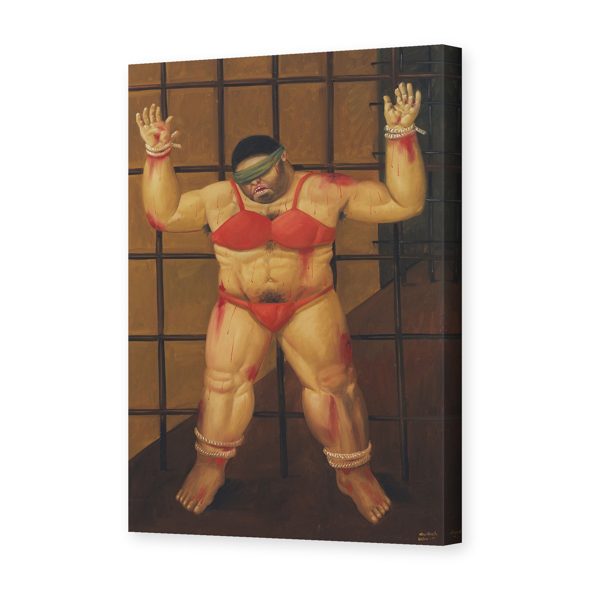 Fernando Botero's 'Abu Ghraib' painting reproduced as a gallery-wrapped canvas print