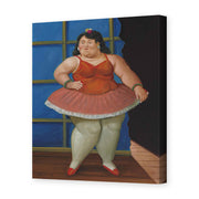 Fernando Botero's 'Ballerina' painting reproduced as a gallery-wrapped canvas print