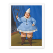 Fernando Botero's 'Circus Girl' painting reproduced as a rolled canvas print
