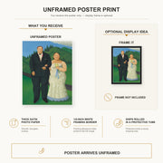 Fernando Botero - Country Wedding poster print size comparison and framing display infographic