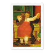 Fernando Botero's 'Couple Dancing' painting reproduced as a rolled canvas print