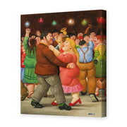 Fernando Botero's 'Dance' painting reproduced as a gallery-wrapped canvas print