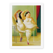 Fernando Botero's 'Dancers at the Bar' painting reproduced as a rolled canvas print