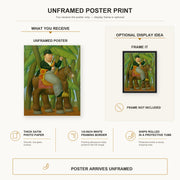 Fernando Botero - El Senor Presidente (Mister President) poster print size comparison and framing display infographic