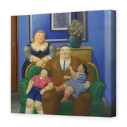 Fernando Botero's 'Family (1995)' painting reproduced as a gallery-wrapped canvas print