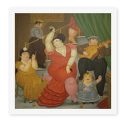 Fernando Botero's 'Flamenco' painting reproduced as a rolled canvas print