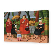 Fernando Botero's 'In the Garden' painting reproduced as a gallery-wrapped canvas print