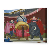 Fernando Botero's 'La Pica' painting reproduced as a gallery-wrapped canvas print