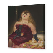 Fernando Botero's 'La Rocca' painting reproduced as a gallery-wrapped canvas print