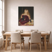 Gallery-wrapped canvas print of Fernando Botero's La Rocca displayed on a wall in a dining room