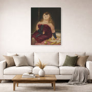 Gallery-wrapped canvas print of Fernando Botero's La Rocca displayed on a wall in a living room