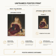 Fernando Botero - La Rocca poster print size comparison and framing display infographic