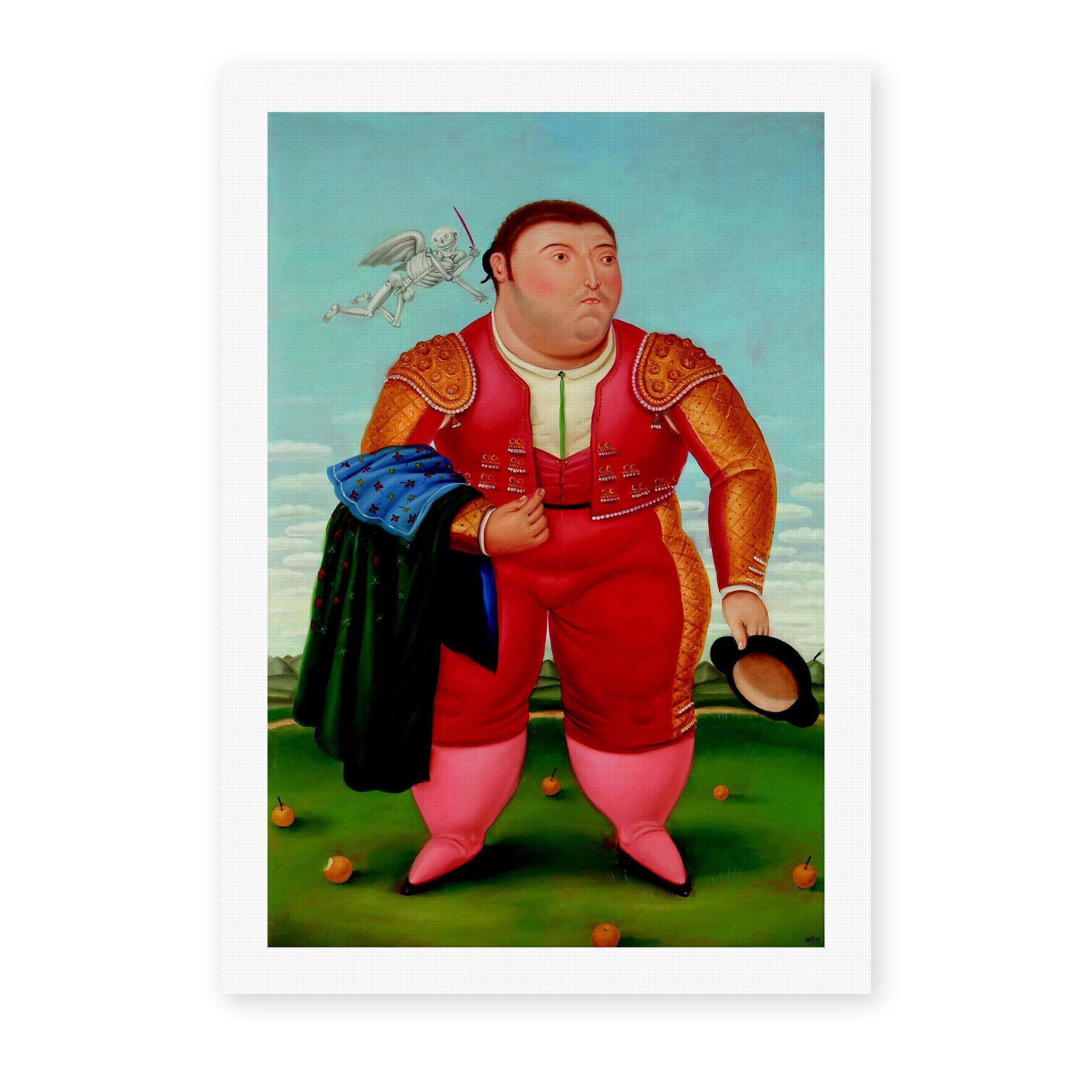 Fernando Botero's 'Matador' painting reproduced as a rolled canvas print
