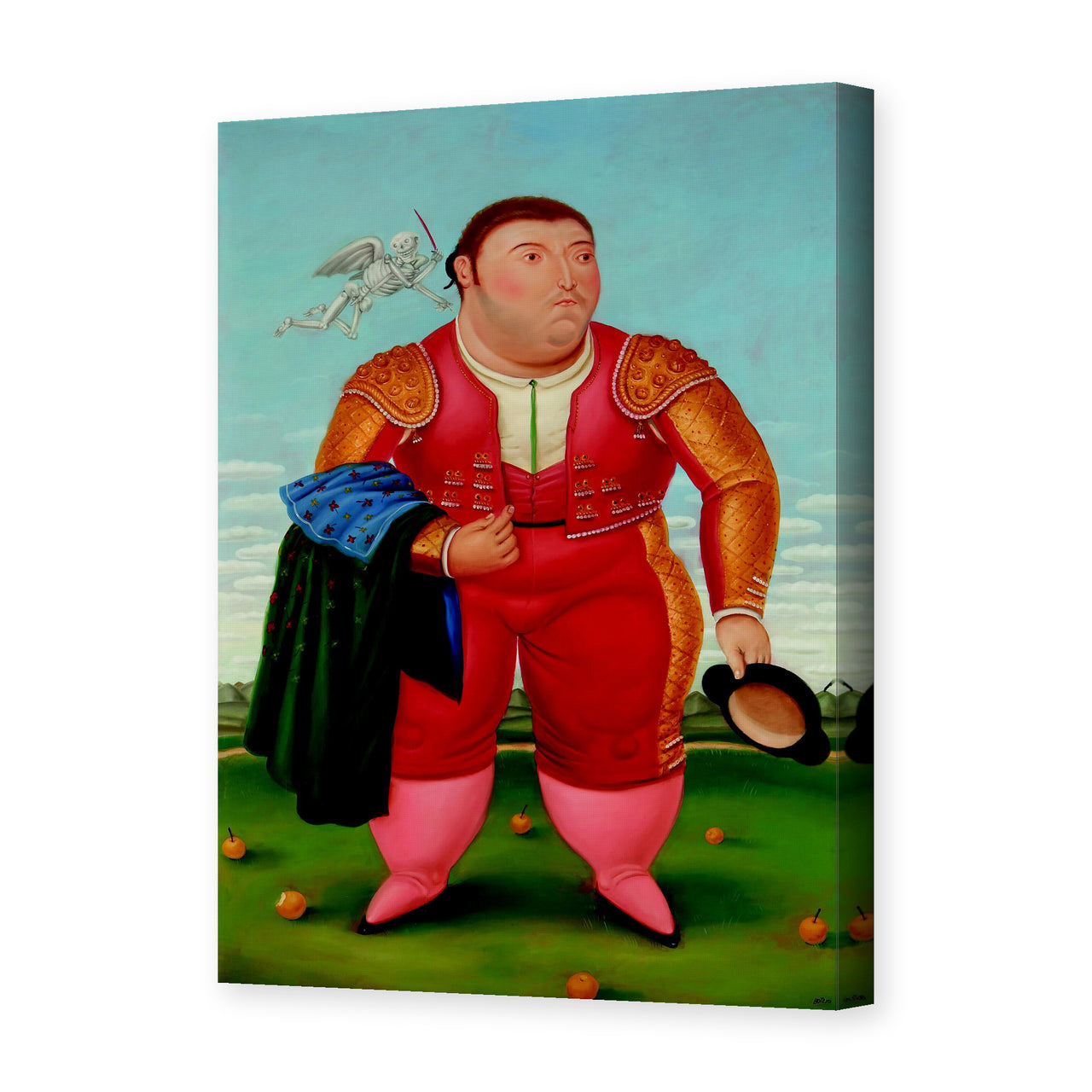 Fernando Botero's 'Matador' painting reproduced as a gallery-wrapped canvas print