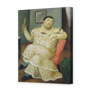 Fernando Botero's 'Melancholy' painting reproduced as a gallery-wrapped canvas print