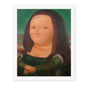 Fernando Botero's 'Mona Lisa Monalisa' painting reproduced as a rolled canvas print