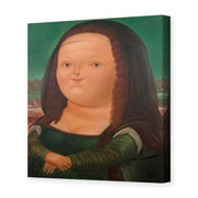 Fernando Botero's 'Mona Lisa Monalisa' painting reproduced as a gallery-wrapped canvas print