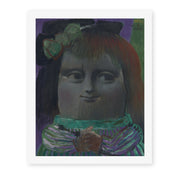 Fernando Botero's 'Mona Lisa at Thirteen Years' painting reproduced as a rolled canvas print