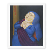 Fernando Botero's 'Mother Afflicted' painting reproduced as a rolled canvas print