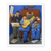 Fernando Botero's 'Musicians' painting reproduced as a rolled canvas print