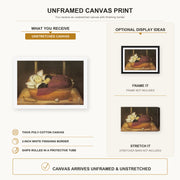 Fernando Botero - New-born Nun canvas print size comparison and framing display infographic