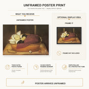 Fernando Botero - New-born Nun poster print size comparison and framing display infographic