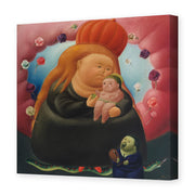 Fernando Botero's 'Our Lady of New York' painting reproduced as a gallery-wrapped canvas print