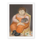Fernando Botero's 'Pedro Pintor' painting reproduced as a rolled canvas print