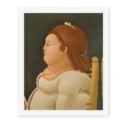 Fernando Botero's 'Perfil De Dama' painting reproduced as a rolled canvas print