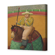 Fernando Botero's 'Picador' painting reproduced as a gallery-wrapped canvas print