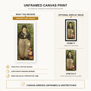 Fernando Botero - President canvas print size comparison and framing display infographic