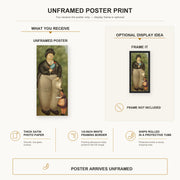 Fernando Botero - President poster print size comparison and framing display infographic