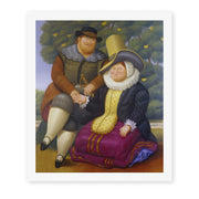 Fernando Botero's 'Rubens and His Wife' painting reproduced as a rolled canvas print