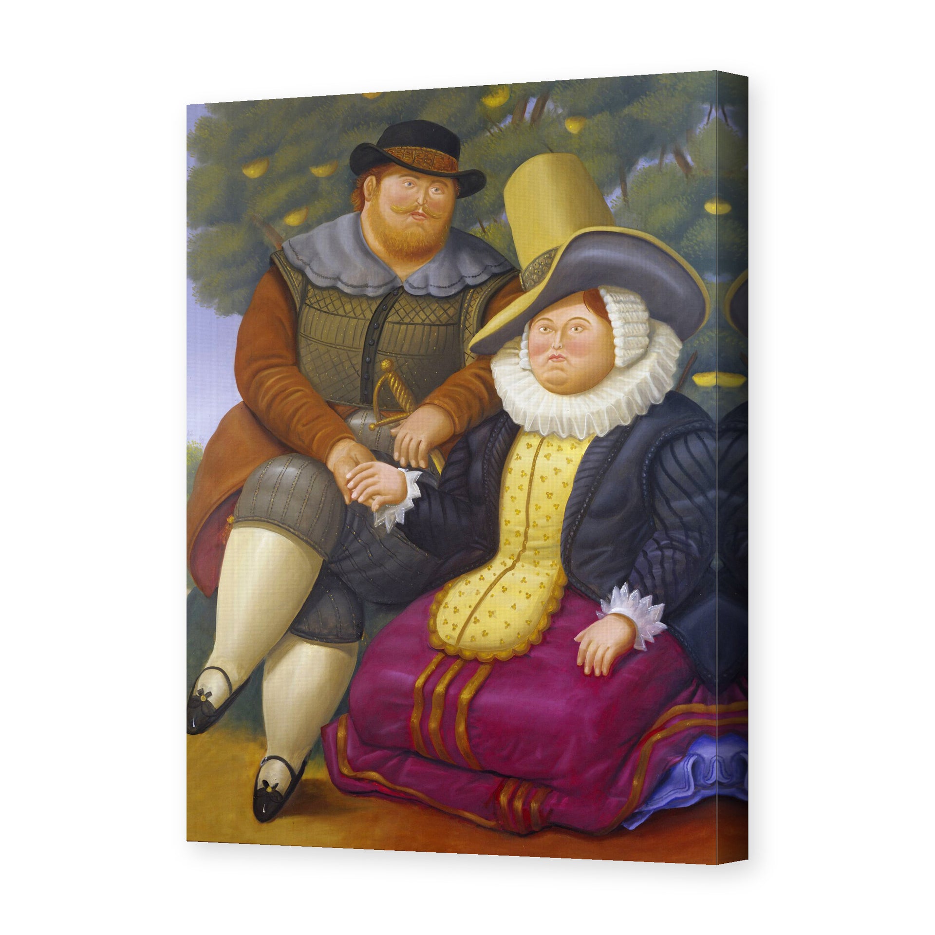 Fernando Botero's 'Rubens' painting reproduced as a gallery-wrapped canvas print