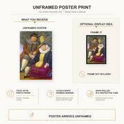Fernando Botero - Rubens poster print size comparison and framing display infographic