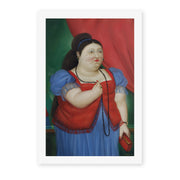 Fernando Botero's 'Teresita' painting reproduced as a rolled canvas print