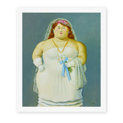 Fernando Botero's 'The Bride' painting reproduced as a rolled canvas print