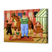 Fernando Botero's 'The Circus' painting reproduced as a gallery-wrapped canvas print